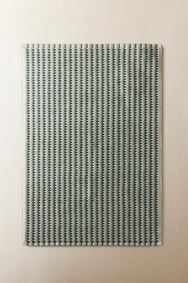 GEOMETRIC JACQUARD BATH MAT - Multicoloured by Zara