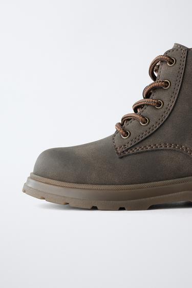 LACE-UP BOOTS - Brown by Zara - Image 6