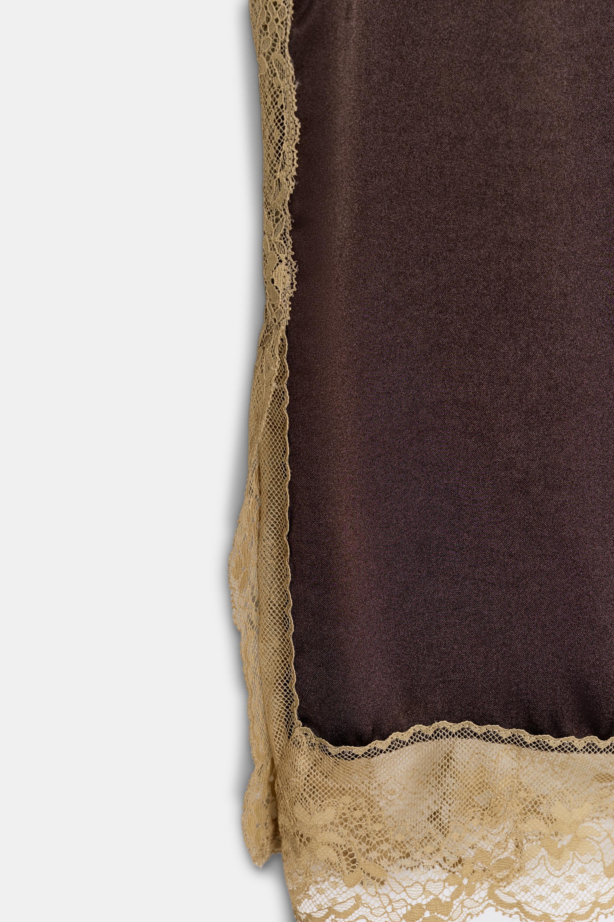 TOP SATINÉ AVEC DENTELLE ZW COLLECTION