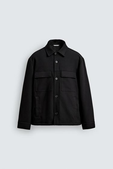 SOFT QUILTED OVERSHIRT - Black by Zara