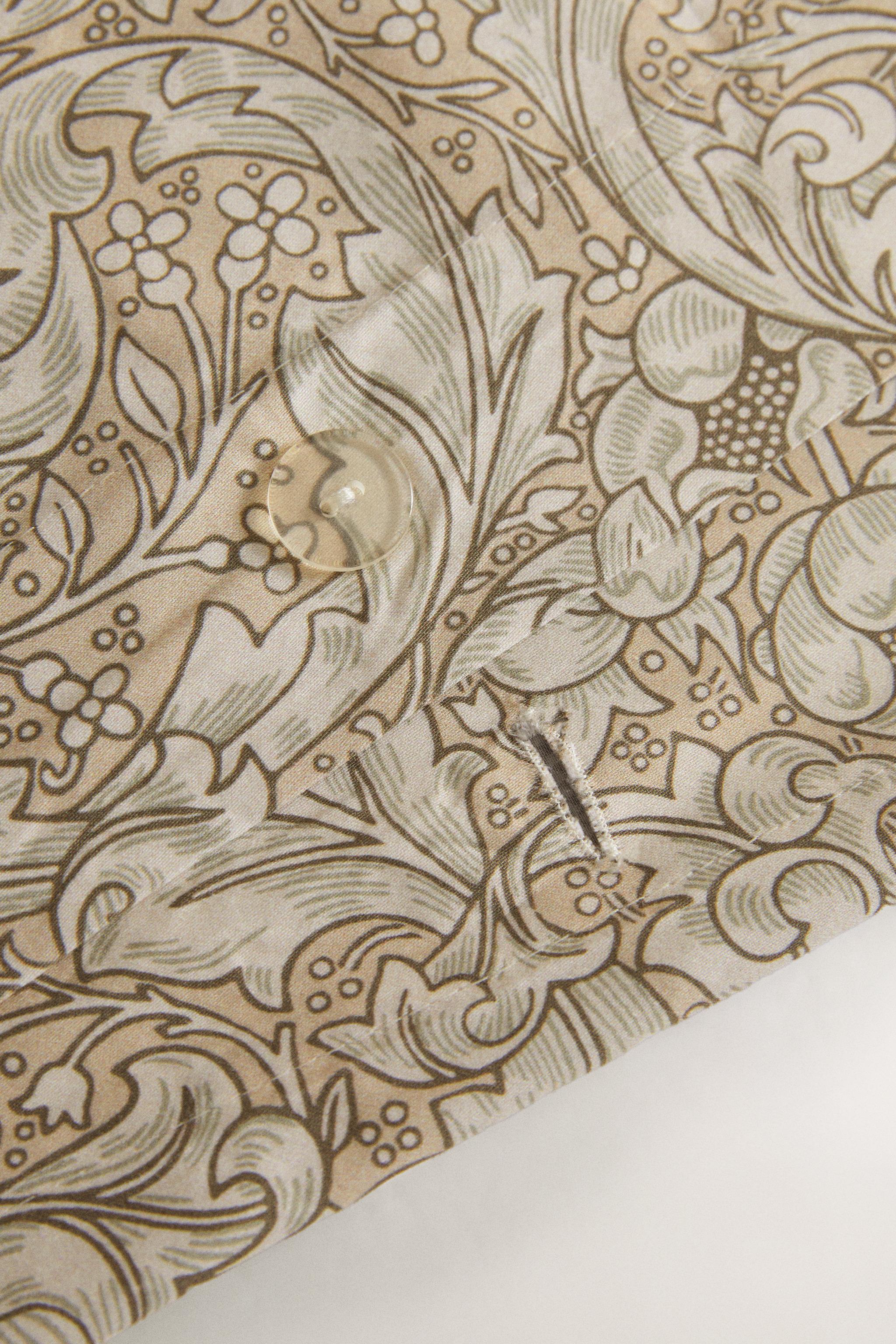 MORRIS & CO. FLORAL SATEEN COTTON DUVET COVER