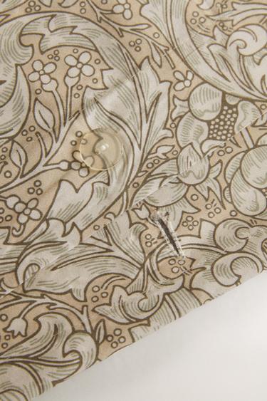 MORRIS & CO. FLORAL COTTON SATEEN DUVET COVER - Vanilla by Zara