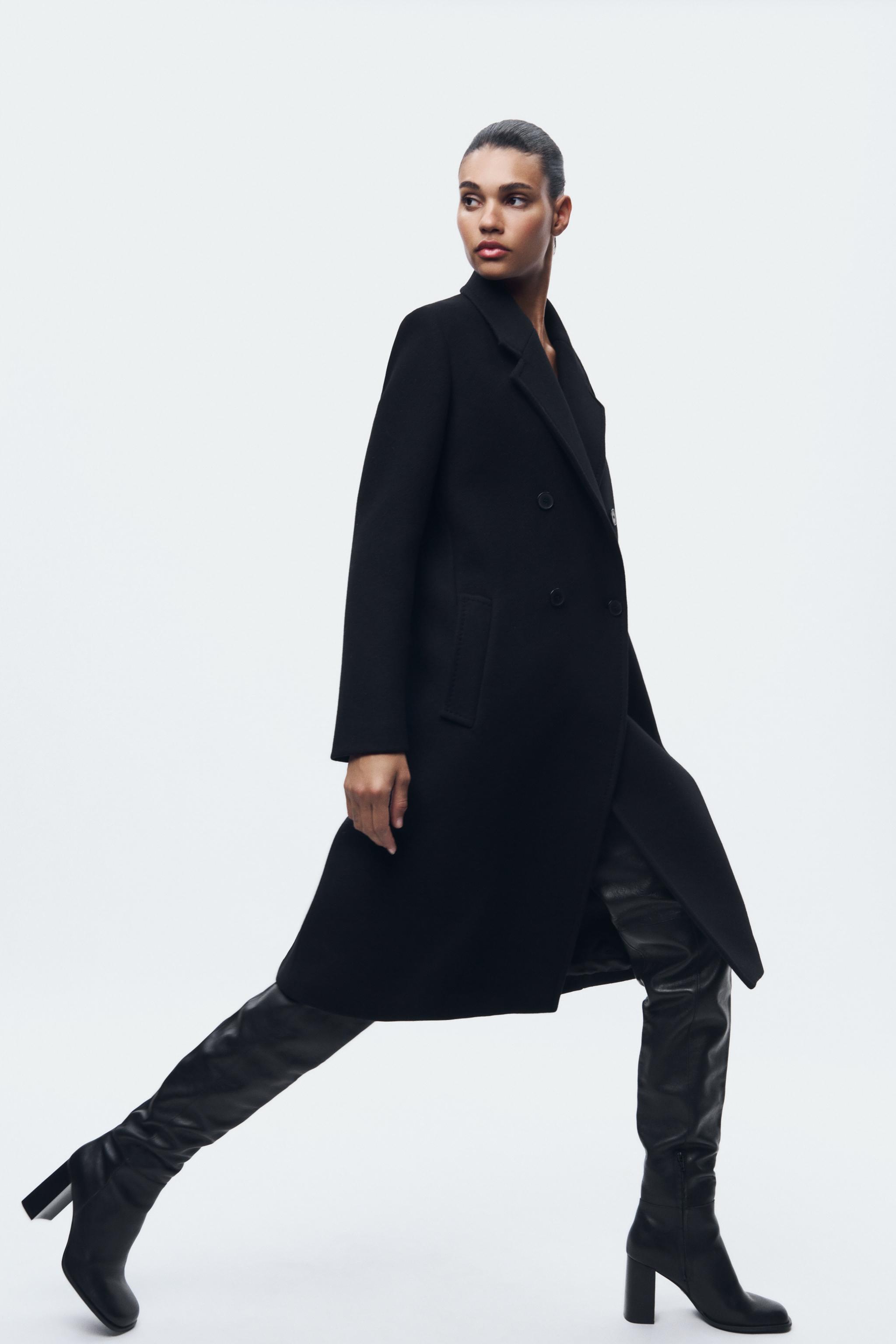 MANTECO WOOL MENSWEAR-STYLE COAT ZW COLLECTION - Black | ZARA Canada