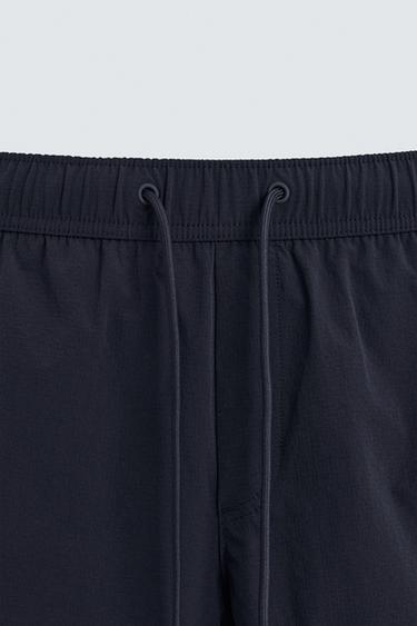 CONTRAST BANDS MID-LENGTH SWIMMING TRUNKS - Navy blue by Zara - Image 7