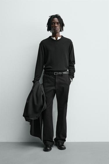 PANTALÓN FLARE FIT TWILL - Negro de Zara