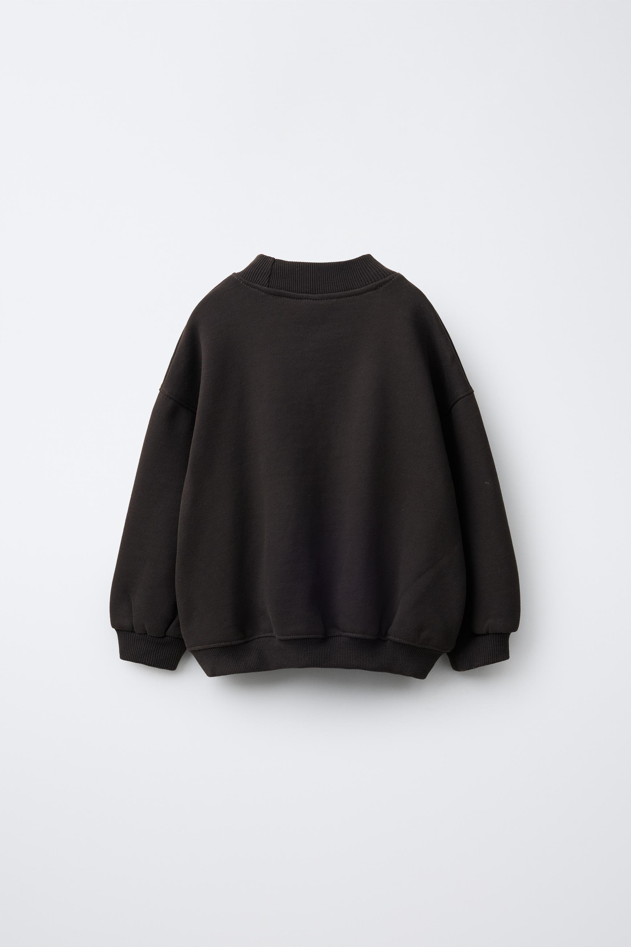 PLAIN MOCK NECK SWEATSHIRT