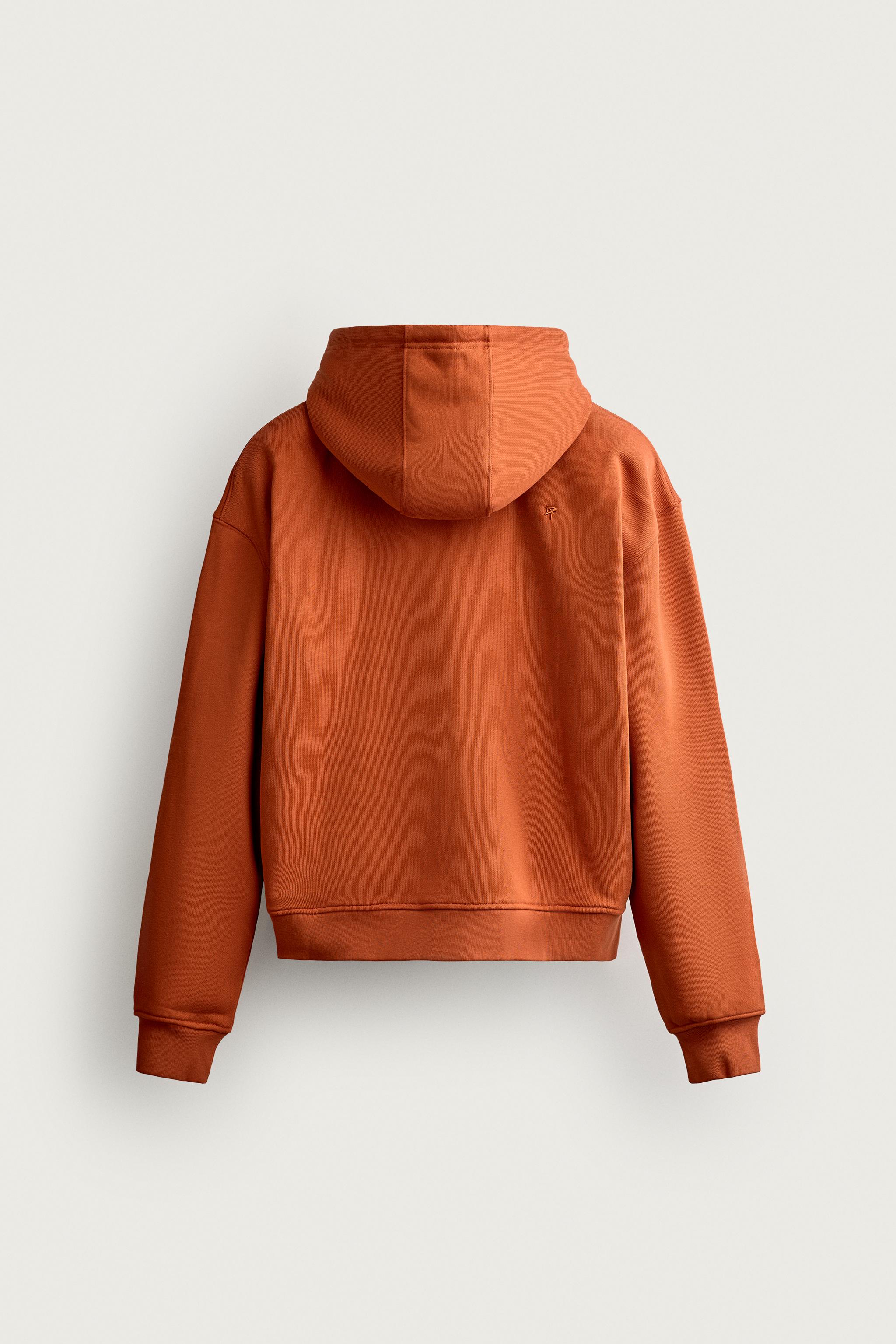 Zara FERMUARLI CROPPED FIT KAPÜŞONLU SWEATSHIRT görsel 2