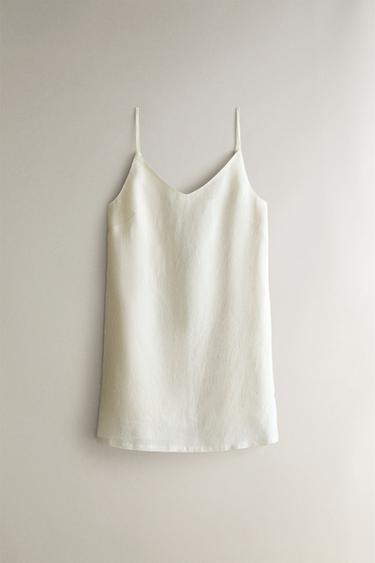 LINEN NIGHTDRESS - Ecru by Zara - Image 0