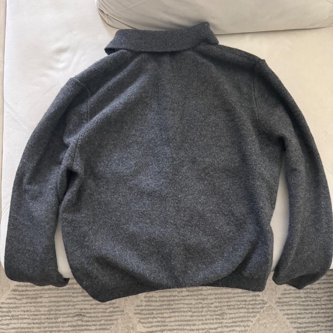 CHARCOAL GREY COLLARED SWEATER - Image 2