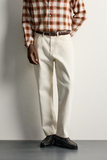 STRAIGHT-LEG TROUSERS — Ecru 2