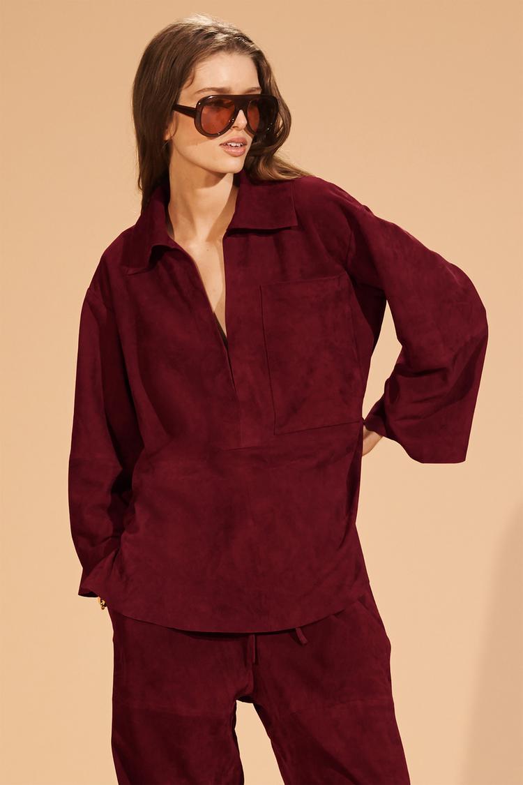 LIMITED EDITION SUEDE LEATHER POCKET SHIRT