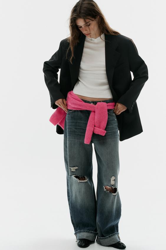 BLAZER OVERSIZE OMBREIRAS - Negro de Zara - Imaxe 0