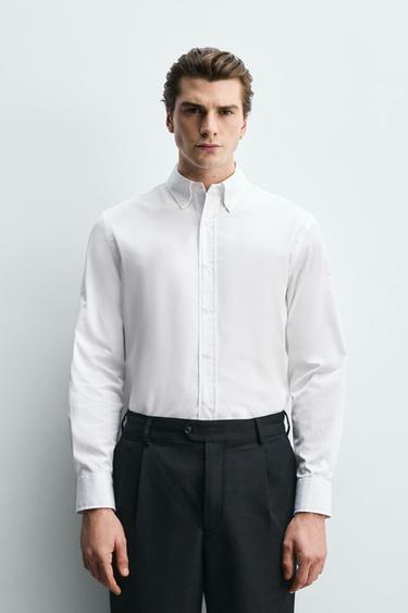 REGULAR FIT COTTON SHIRT - White by Zara