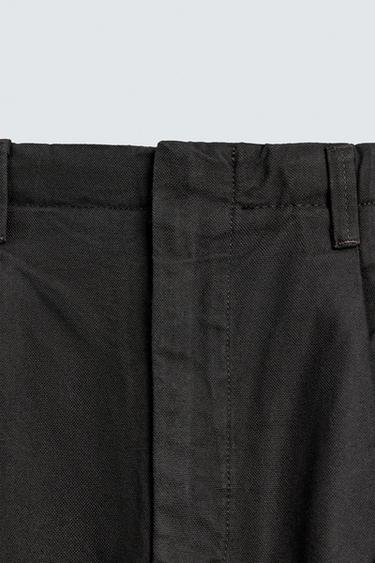 WIDE-LEG PLEATED TROUSERS - Brown by Zara - Image 8