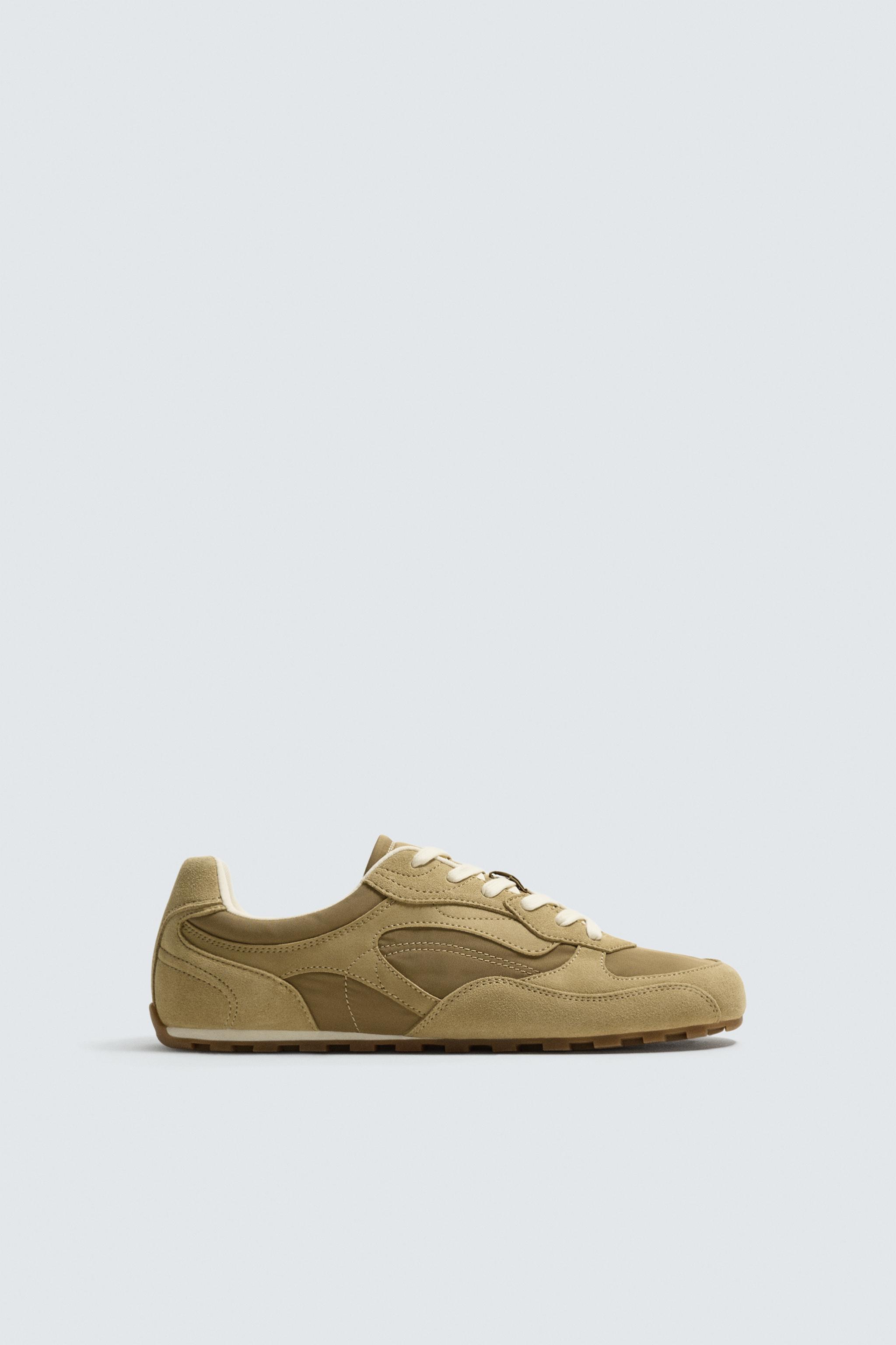 Zara Herren Turnschuh im Retro-Stil (Sandfarbe, Veloursleder-Details) für nur 9,19 € statt 45,95 €!