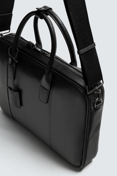 LEATHER BRIEFCASE - Black by Zara - Image 5