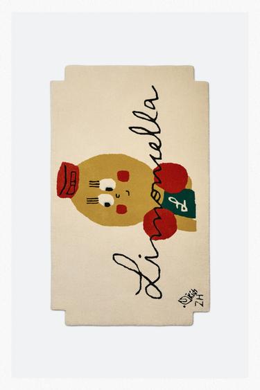 Zara KIDS' WOOL LIMONCELLA X THE ANIMALS OBSERVATORY AREA RUG - Light beige