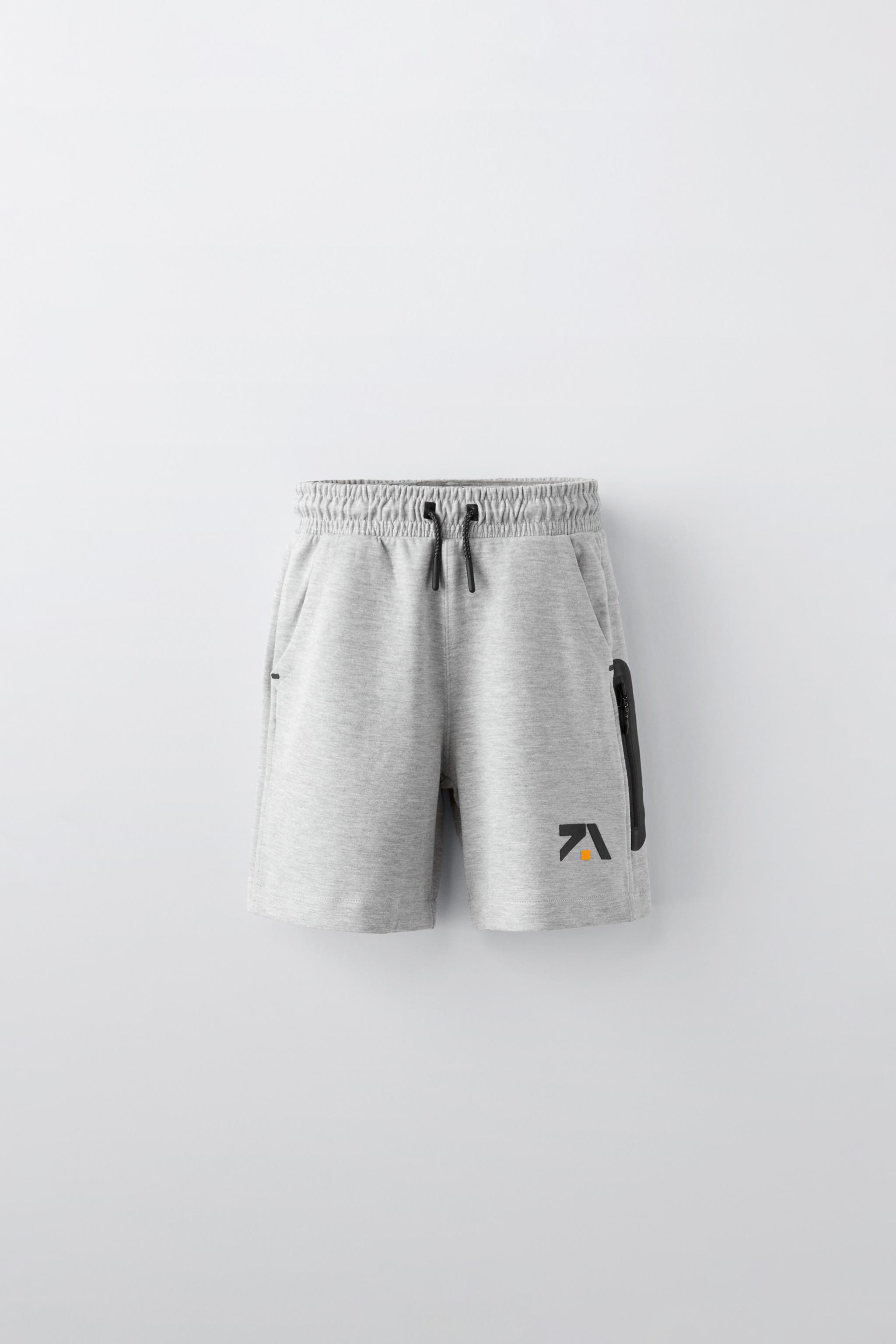 ATHLETIC SHORTS Gray marl ZARA Canada