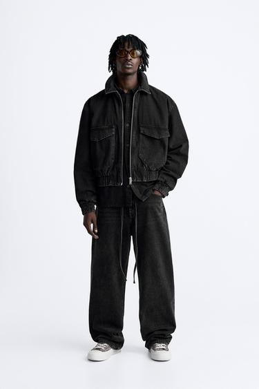 УТЕПЛЕННАЯ ДЖИНСОВАЯ КУРТКА — ЧЕРНЫЙ от Zara — изображение 0