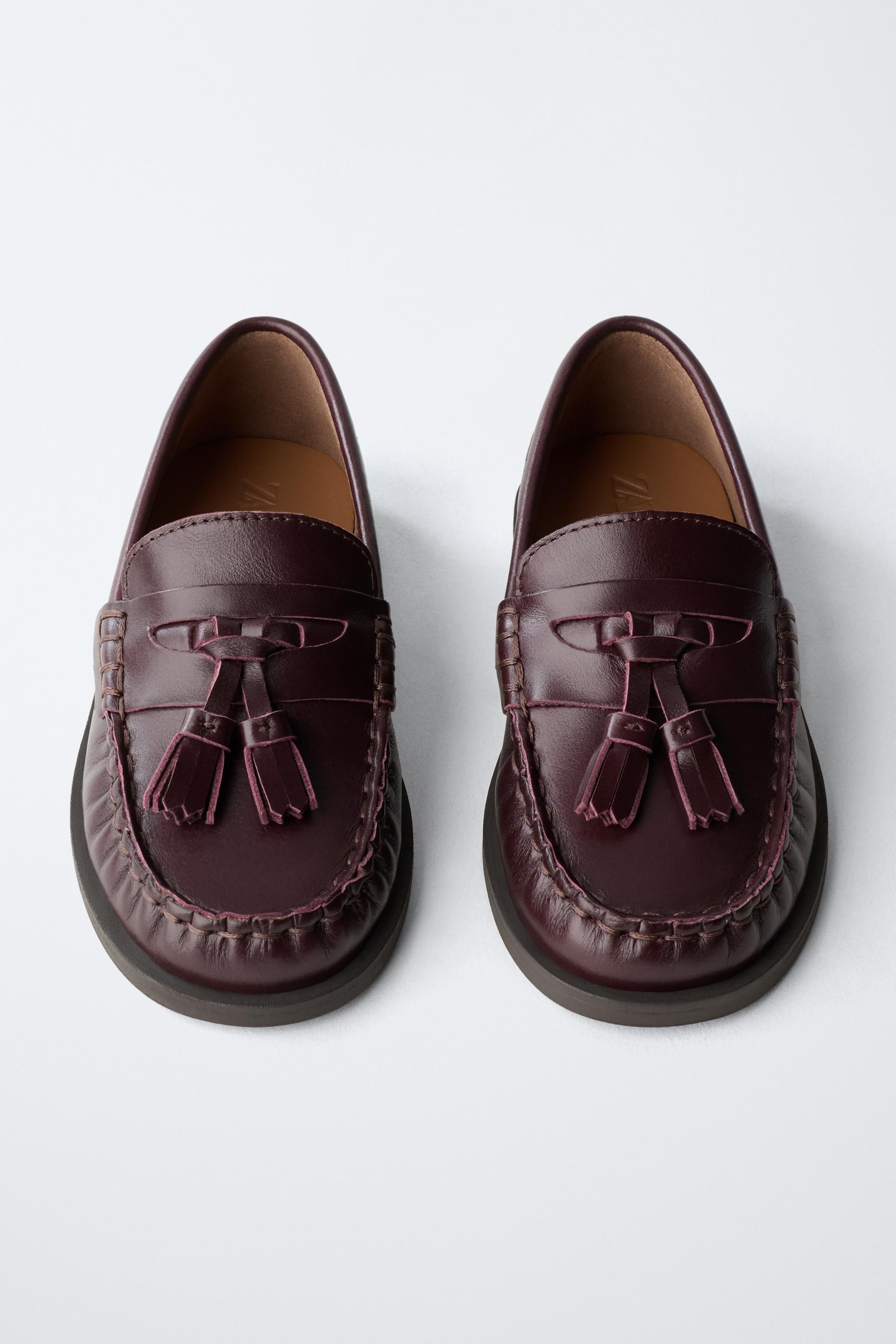 TASSELED LEATHER LOAFERS LIMITED EDITION - Burgundy Red  display picture 1