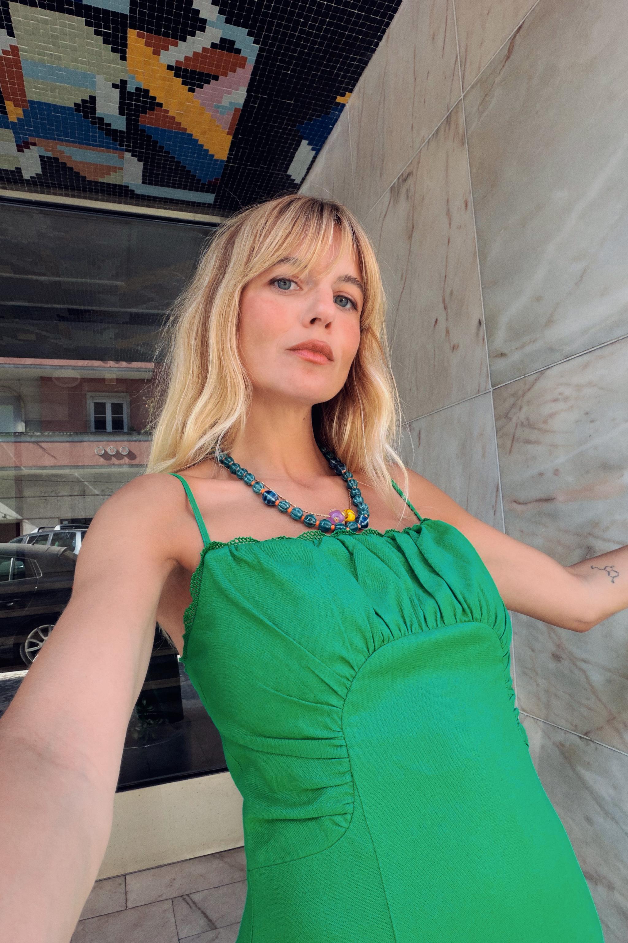 Женские платья Zara LINEN STRAPPY MIDI DRESS — фото 2