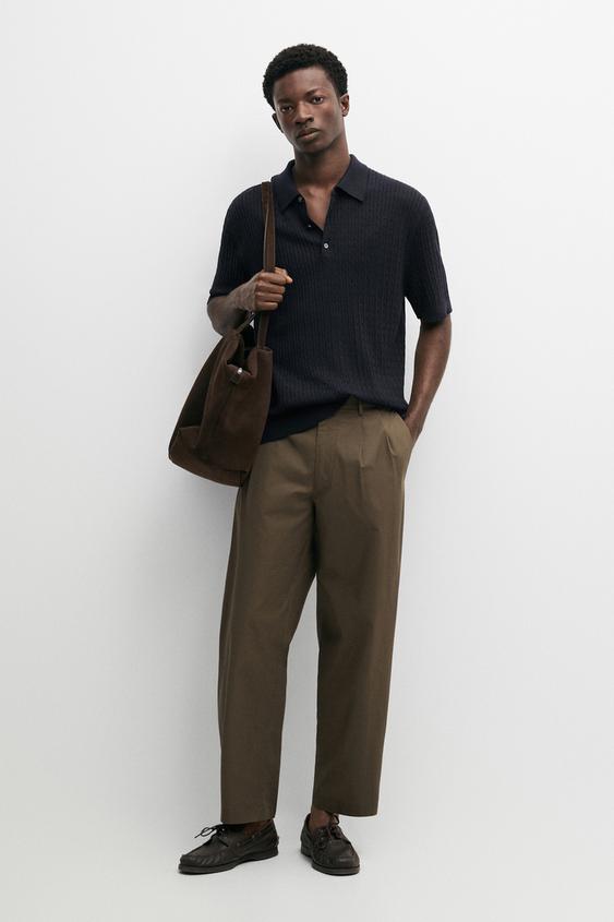 Merino wool knit polo sweater from Zara - $130