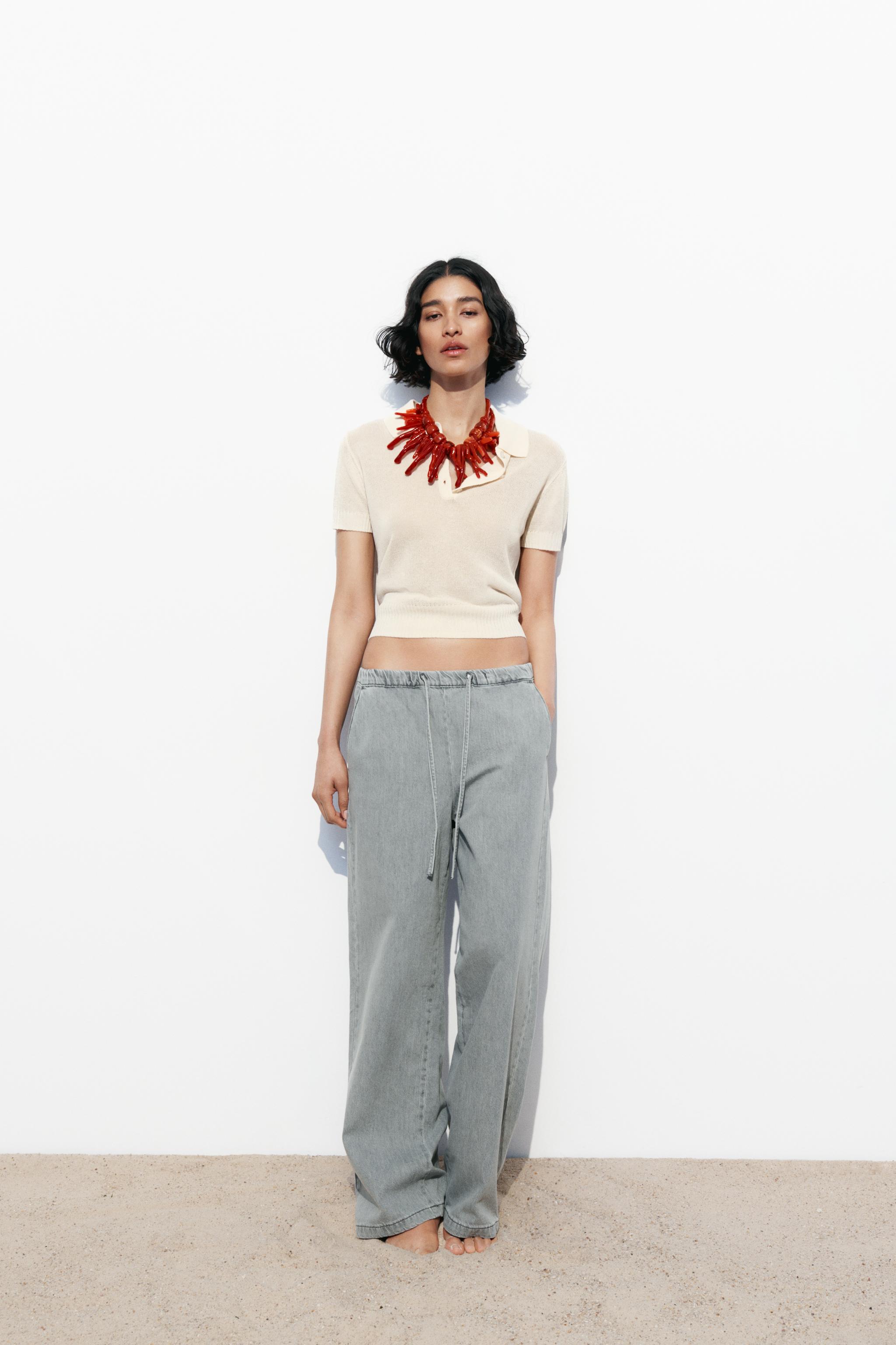 WIDE LEG HIGH WAIST Z1975 JOGGER JEANS - Light gray | ZARA Canada