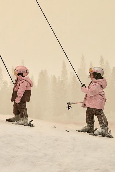 METALLIC 80% DOWN AND 20% FEATHER WATER-RESISTANT AND WINDPROOF PUFFER JACKET RECCO® SYSTEM SKI COLLECTION - 140 by Zara