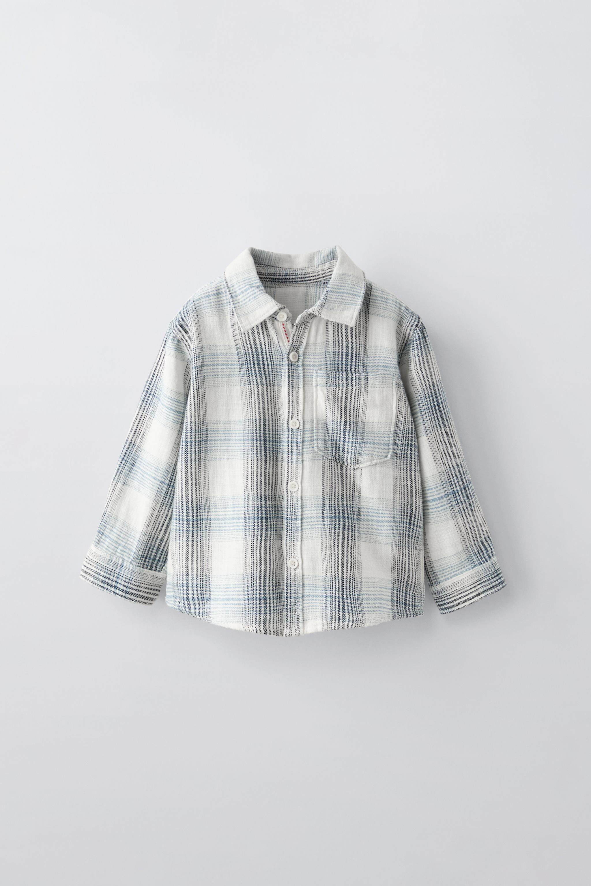 Camisa cuadros niña zara sale