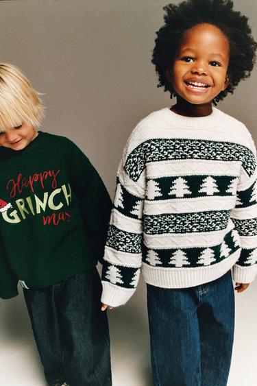 STRIKTRØJE THE GRINCH ™ DR. SEUSS ENTERPRISES © - grøn fra Zara