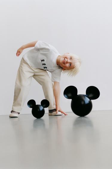 Zara MICKEY MOUSE © DISNEY EMBROIDERED T-SHIRT - White