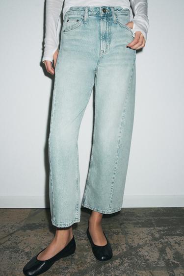 JEAN ZW COLLECTION ANKLE RELAXED TAILLE NORMALE - Bleu clair de Zara