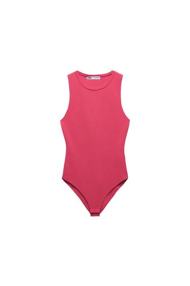 KNIT HALTER NECK BODYSUIT