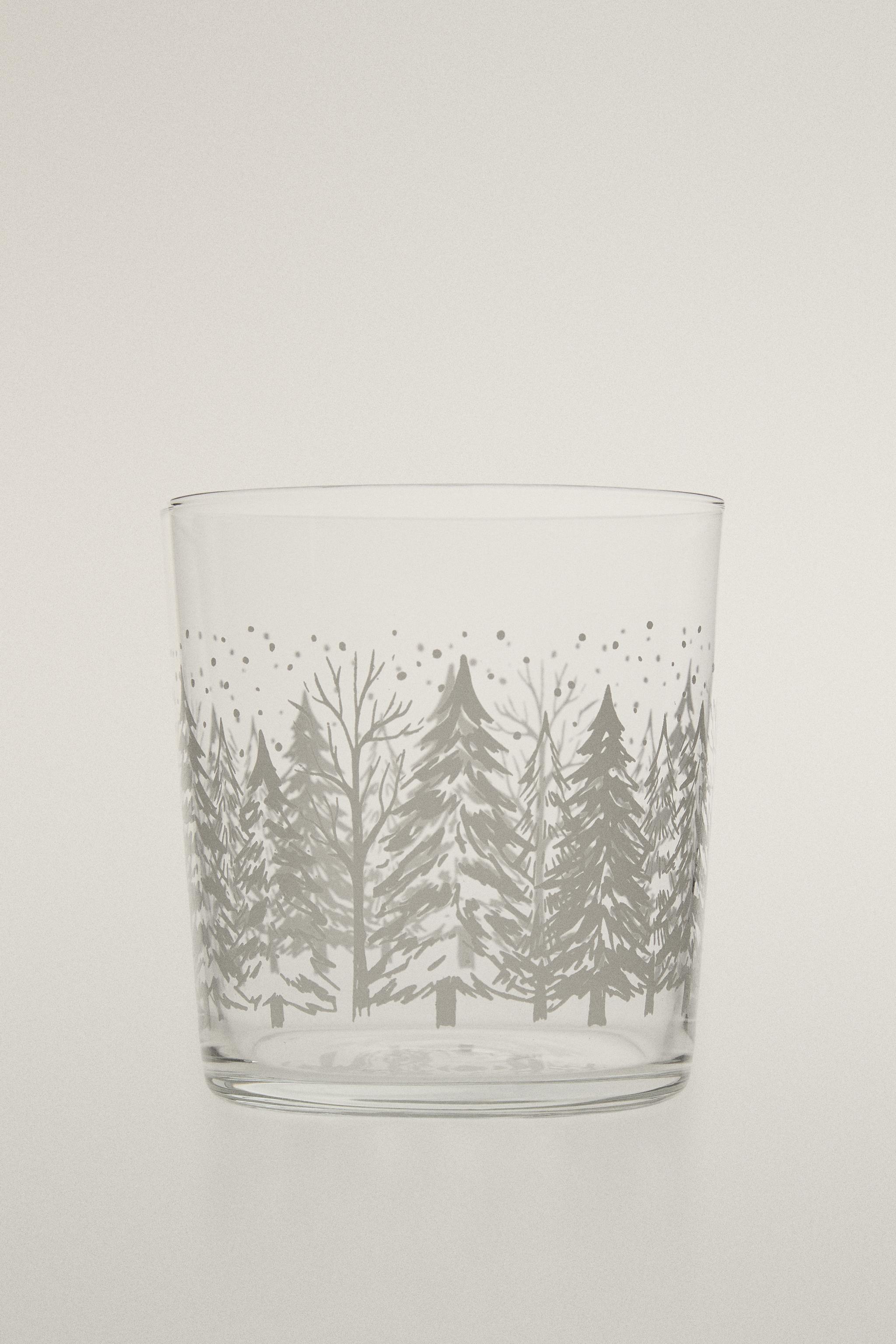 CHRISTMAS TREE GLASS TUMBLER