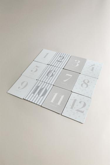 CARTES BÉBÉ MOIS ÉLÉPHANTS - Crème de Zara - Image 1