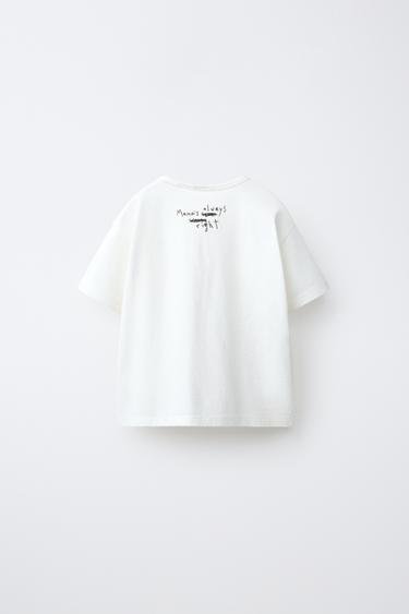 SLOGAN PRINT T-SHIRT - White by Zara