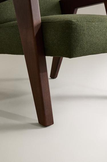FAUTEUIL NOYER TAPISSÉ ZARA HOME BY BLASCO - Vert foncé de Zara - Image 4