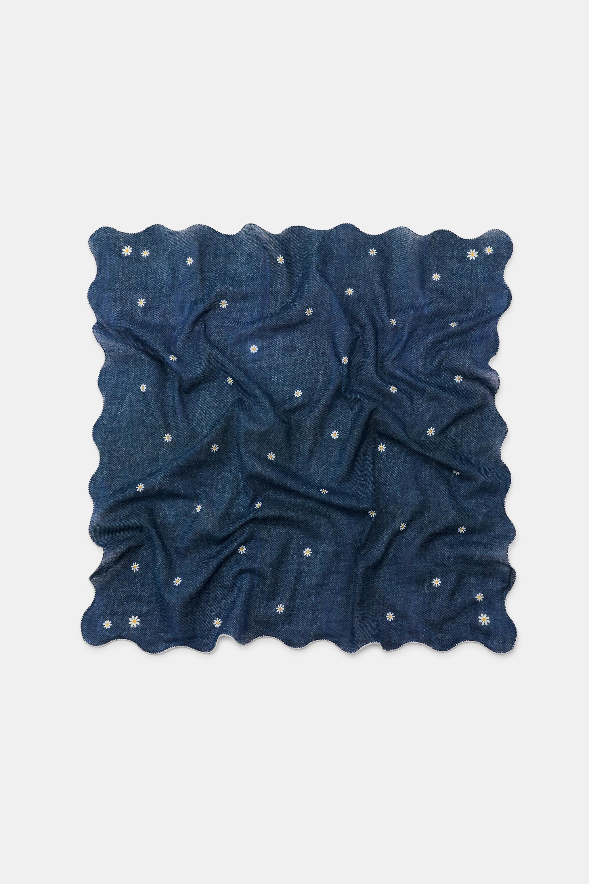 FOULARD EFFET DENIM MARGUERITES