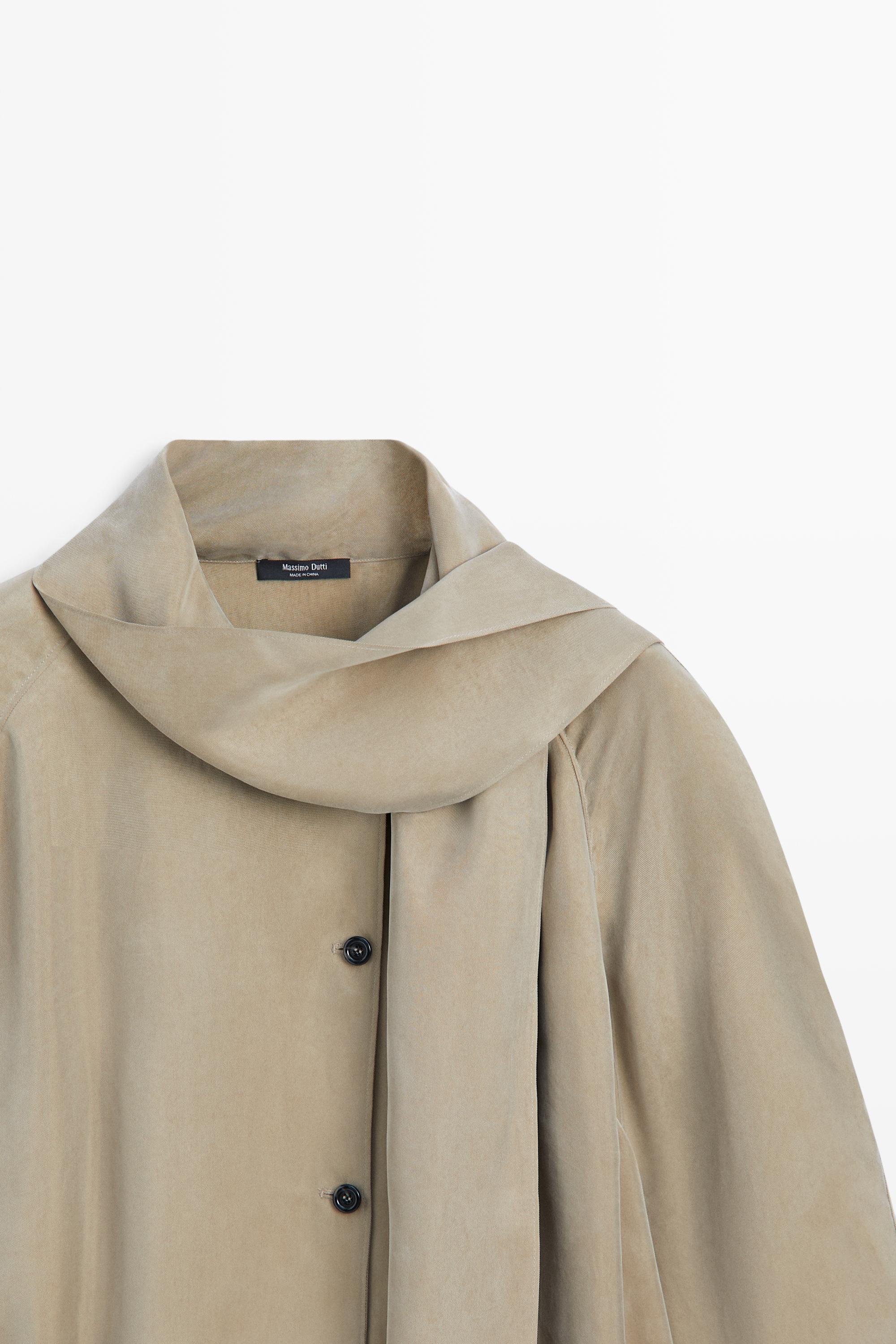 Flowing shirt with scarf detail