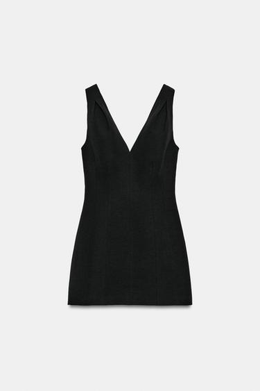 Zara ZW COLLECTION 短版洋裝 - 黑色