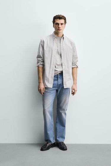 ΠΟΥΚΑΜΙΣΟ REGULAR FIT ΒΑΜΒΑΚΙ - Σκούρο κίτρινο του Zara - Εικόνα 0