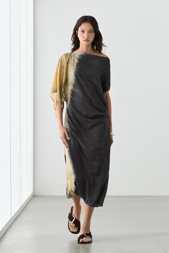 Tie-dye print midi dress from Zara - $290