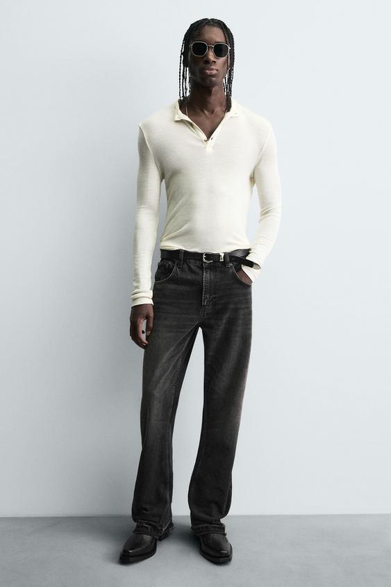 BOTA COWBOY DE COURO - Preto da Zara - Imagem 0