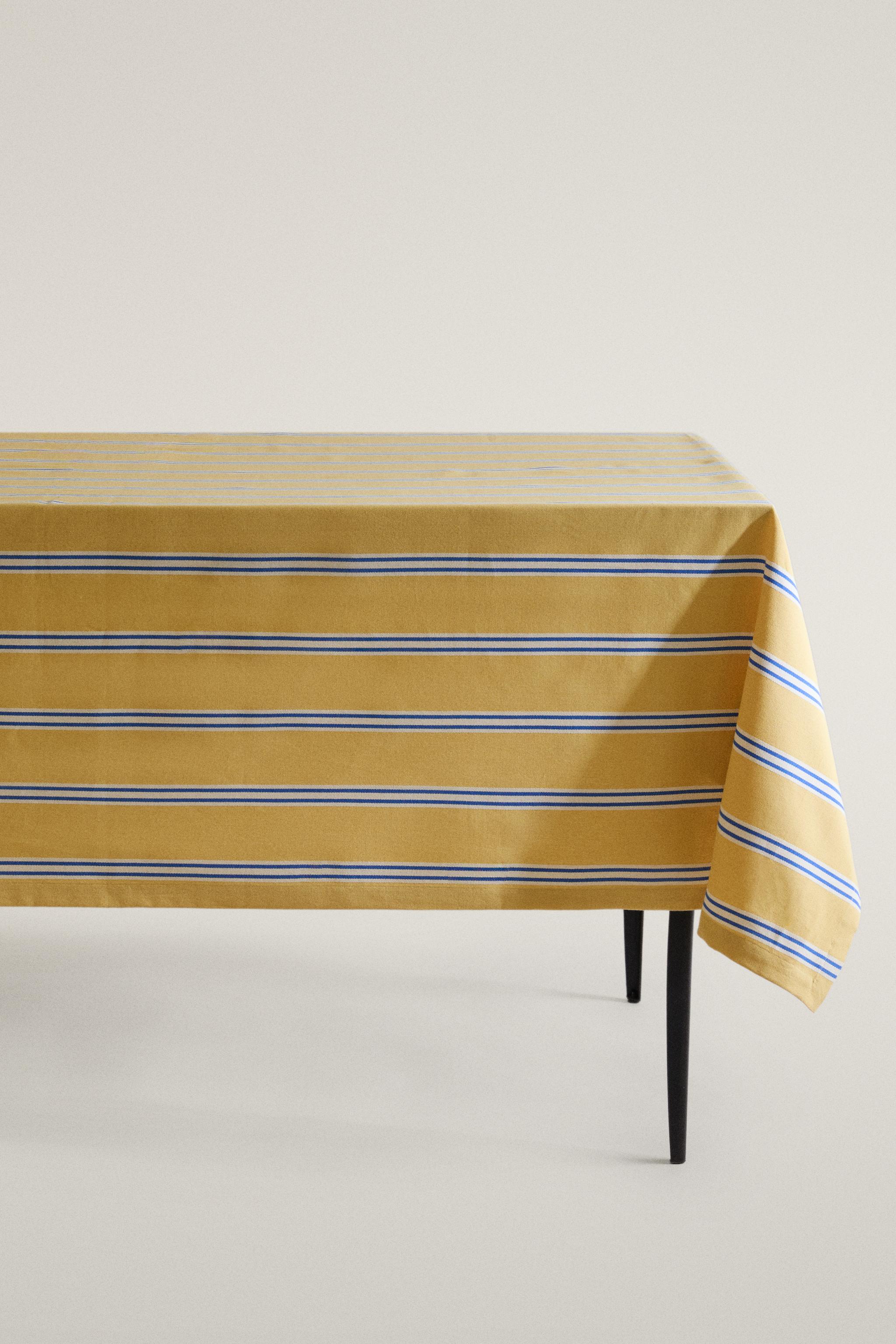 STRIPED PRINT TABLECLOTH