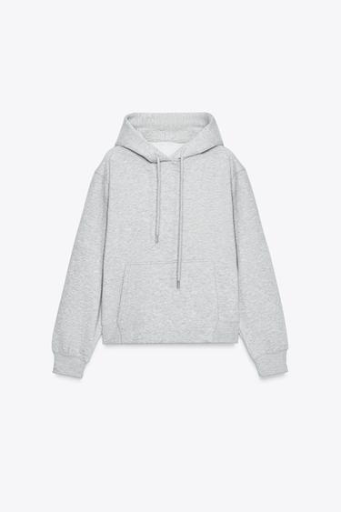 FELPA BASIC CAPPUCCIO - Grigio mélange di Zara