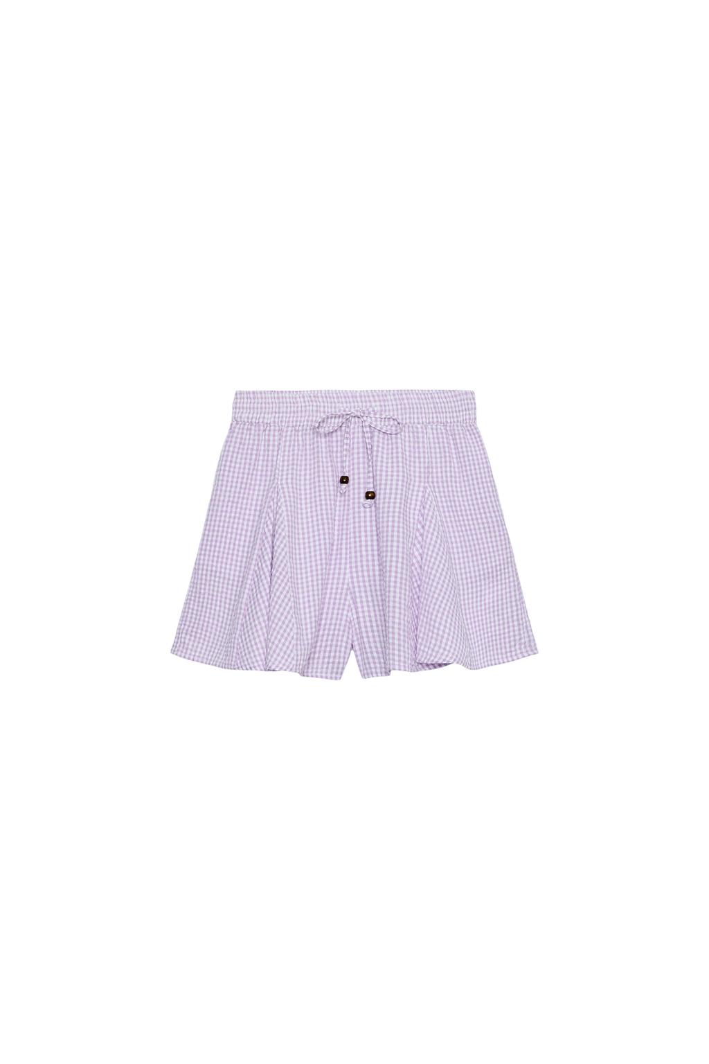 GINGHAM CHECK FLARED SKORT - image 3