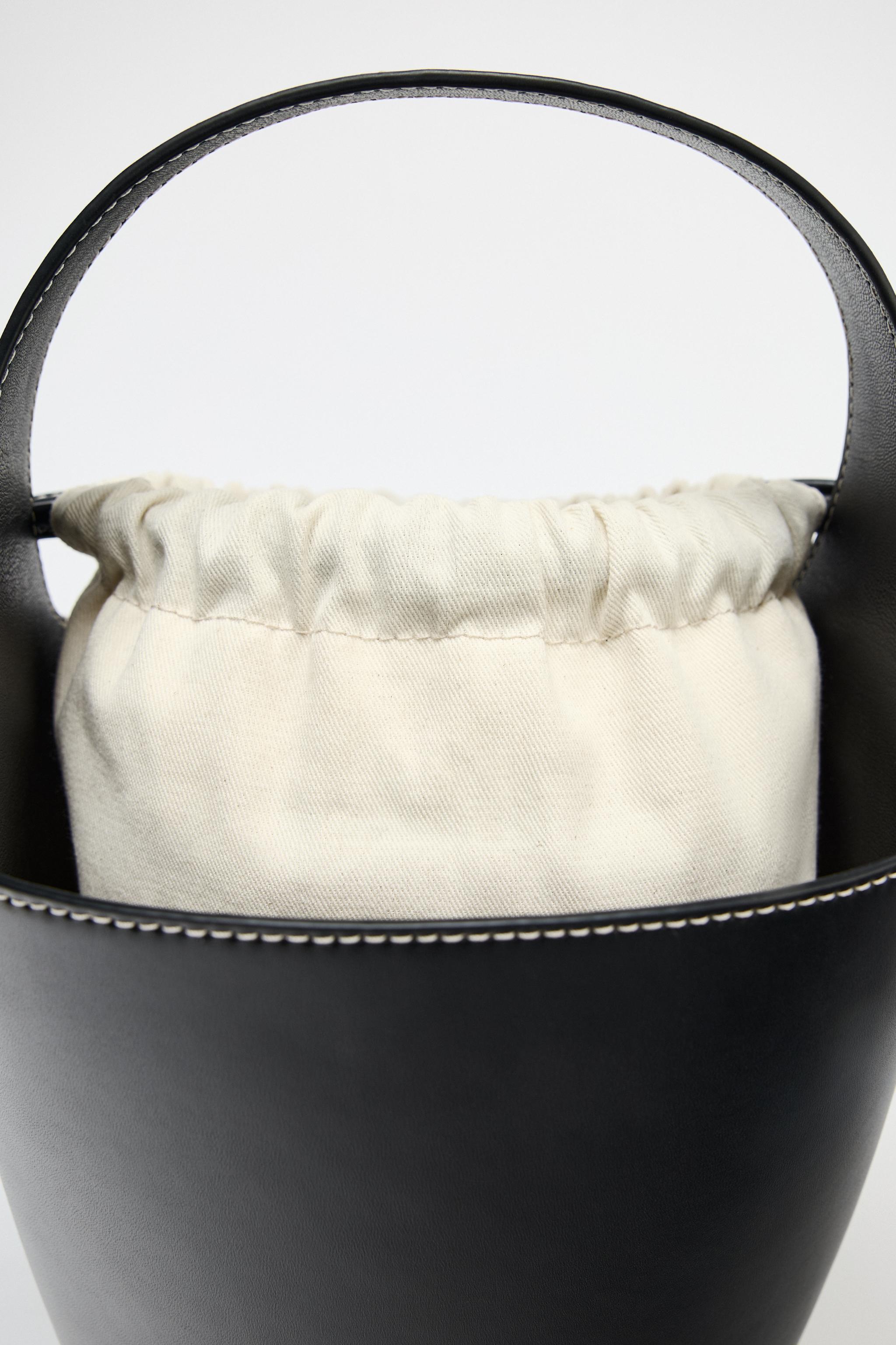【ZARA】ドローストリング バケットバッグ ブラック6264/510/800 ドローストリング バケットバッグ - ブラック | ZARA Japan / 日本