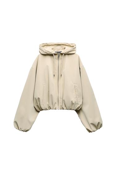 RUBBERISED HOODED JACKET