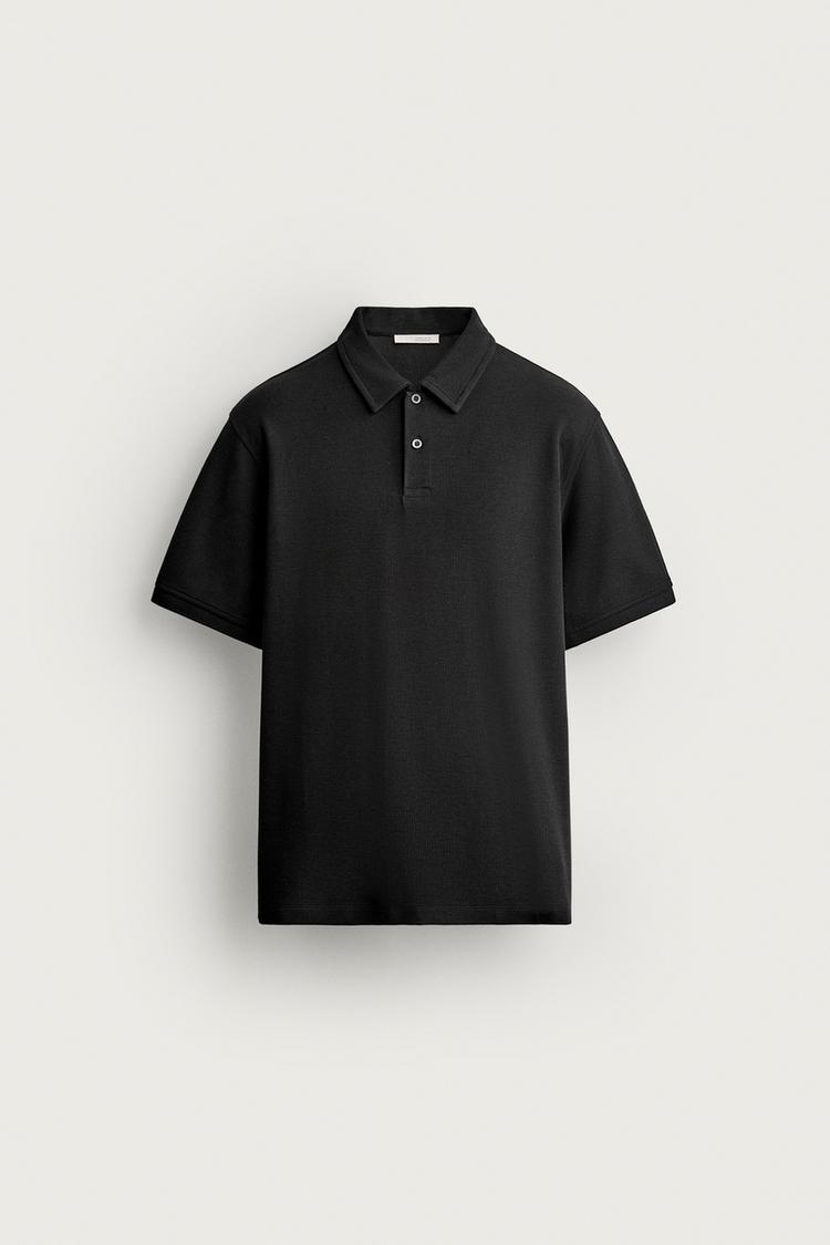 REGULAR FIT TEXTURED POLO SHIRT