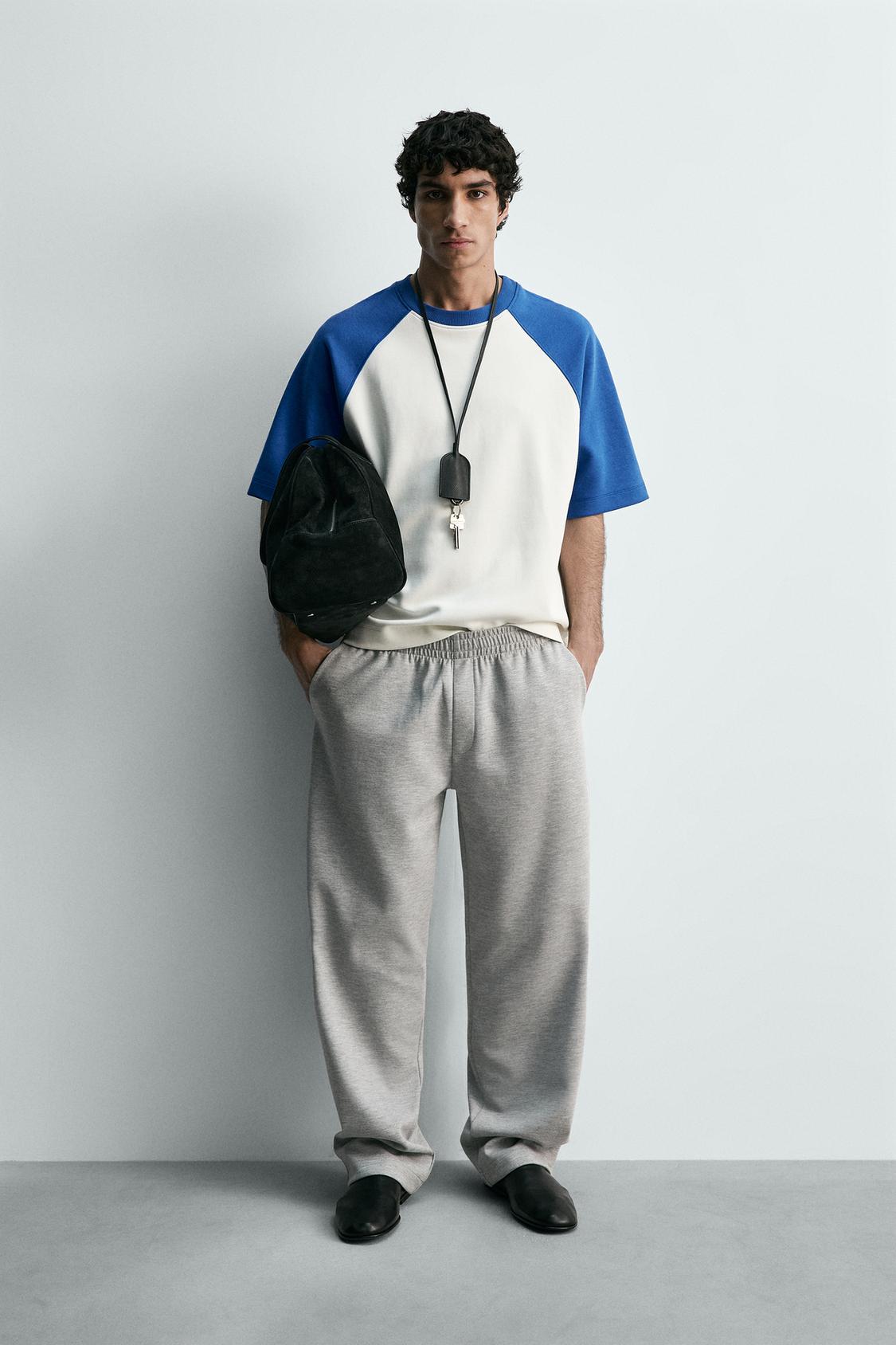 ФУТБОЛКА ZARA С ЦВЕТНЫМИ БЛОКАМИ